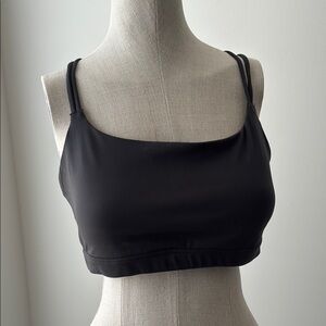 Gap Sports Bra Size Medium Power Strappy Castiron Dark Grey Padded